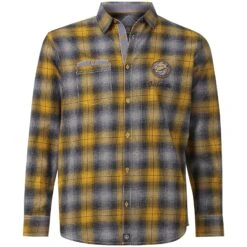 Hemd GERMOL Dunkelgelb Kariert