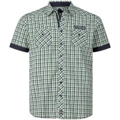 Kurzarmhemd SIMUN Grün Kariert