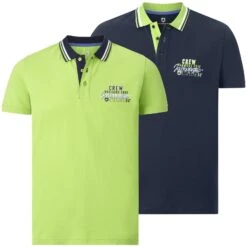 Doppelpack Poloshirt TEOFIL Dunkelblau Hellgrün