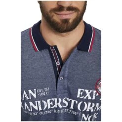 Poloshirt VIGGO Dunkelblau Melange -Jan Vanderstorm server 115