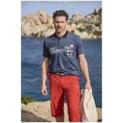 Poloshirt VIGGO Dunkelblau Melange -Jan Vanderstorm server 118