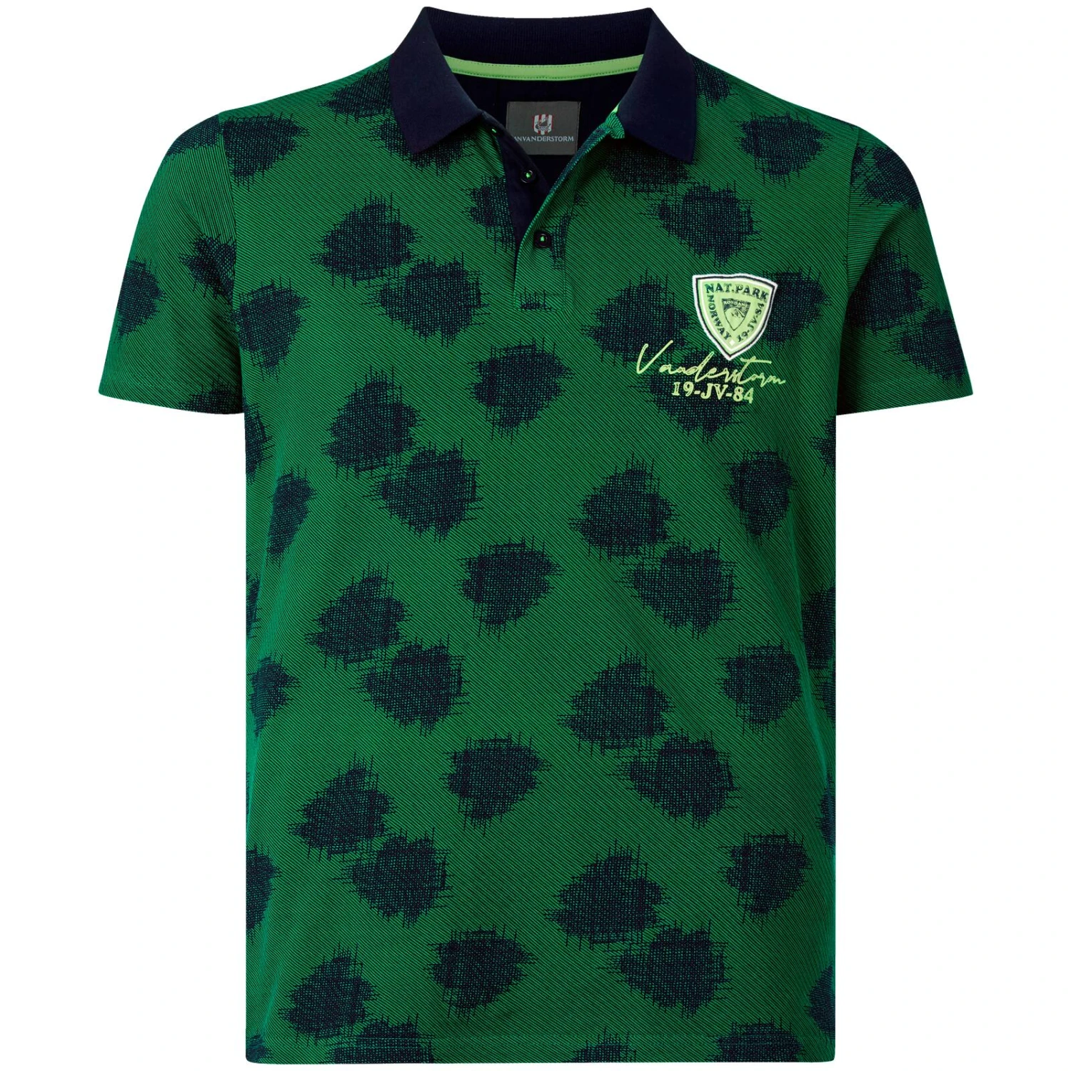 Poloshirt BEINT Grün Gemustert 1 Poloshirt BEINT Grün Gemustert