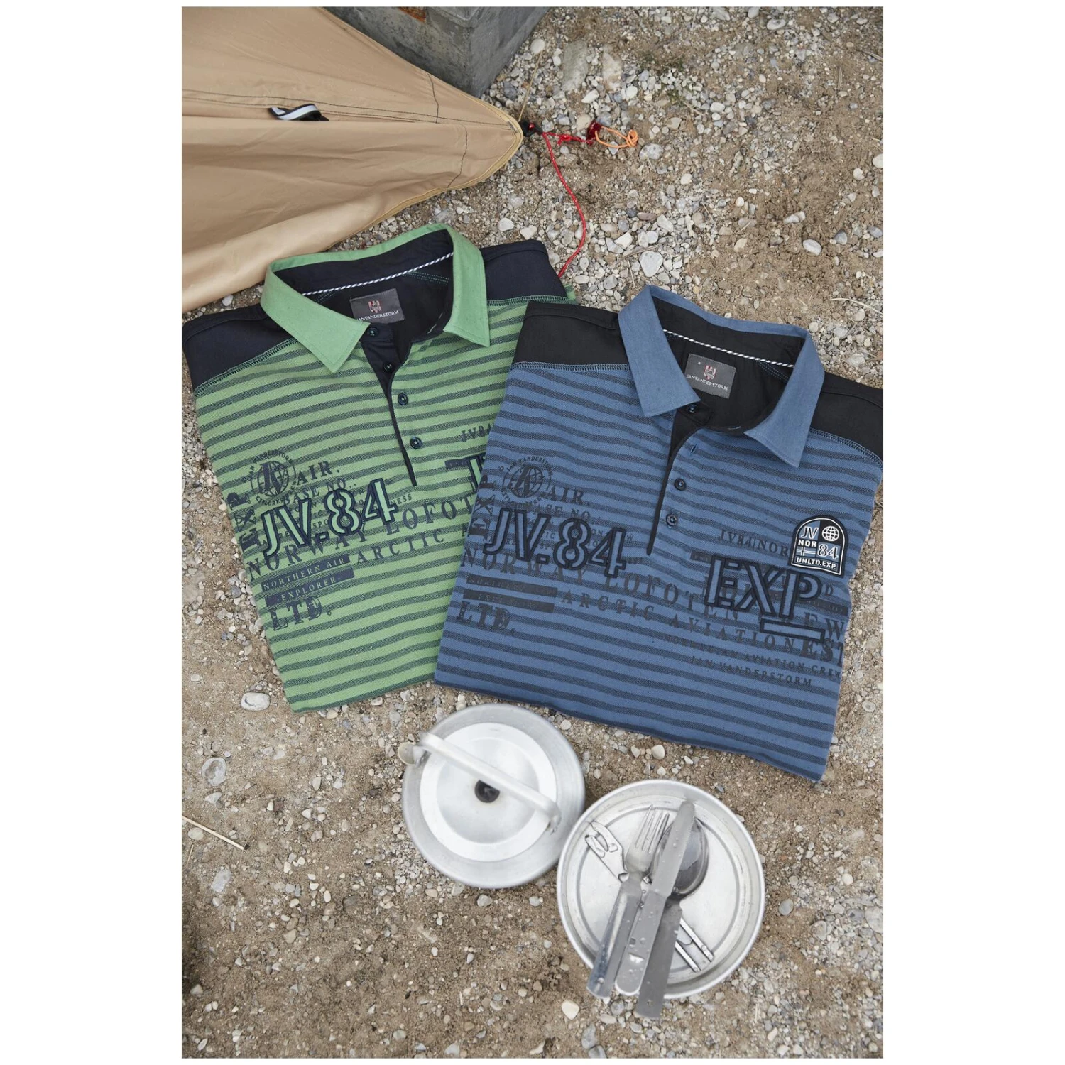 Poloshirt KUIBERT Blau Gestreift 9 Poloshirt KUIBERT Blau Gestreift – Bild 9