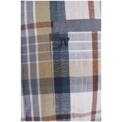 Kurzarmhemd MOMMO Oliv Kariert -Jan Vanderstorm server 136