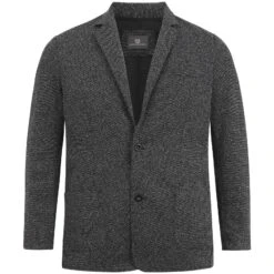 Jersey-Sakko ALBIN Schwarz Melange