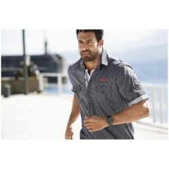 Hemd AABEL Schwarz Gestreift -Jan Vanderstorm server 1465