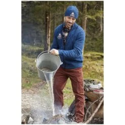 Strickjacke Mit Mütze APKE Blau Melange -Jan Vanderstorm server 1536