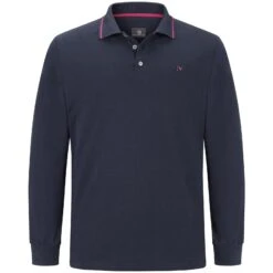 Langarm-Poloshirt ELLIS Dunkelblau