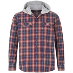 Jan Vanderstorm 27 Flanellhemd FANNAR Blau Kariert