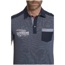 Poloshirt DEBES Dunkelblau Gestreift -Jan Vanderstorm server 169