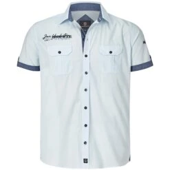 Kurzarmhemd WASMUT Hellblau