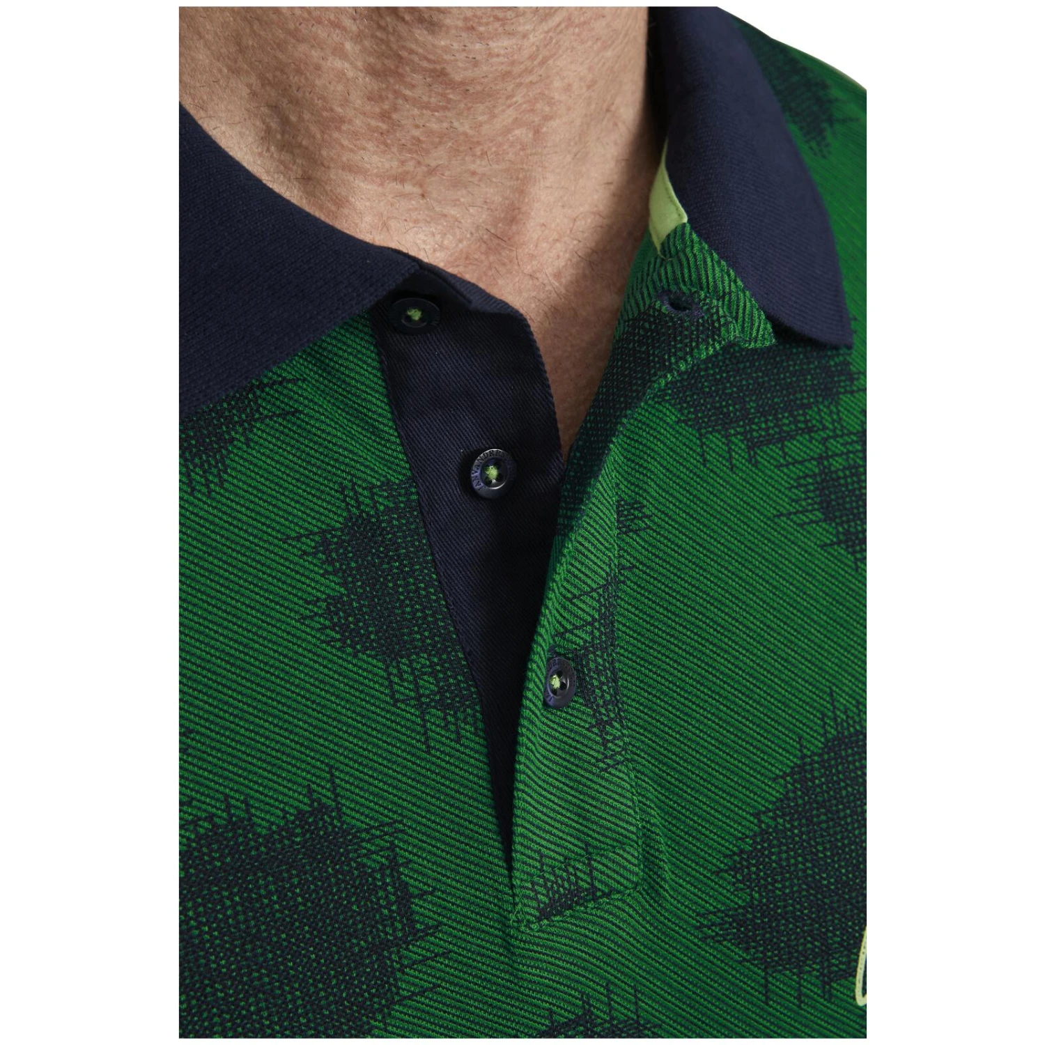 Poloshirt BEINT Grün Gemustert 5 Poloshirt BEINT Grün Gemustert – Bild 5