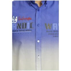 Kurzarmhemd ODDI Royal Blau -Jan Vanderstorm server 1785