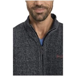 Strickjacke INGRABAN Dunkelgrau Melange -Jan Vanderstorm server 1802