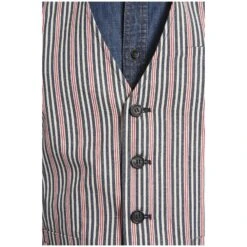 Weste TORVIND Rot Gestreift -Jan Vanderstorm server 1836