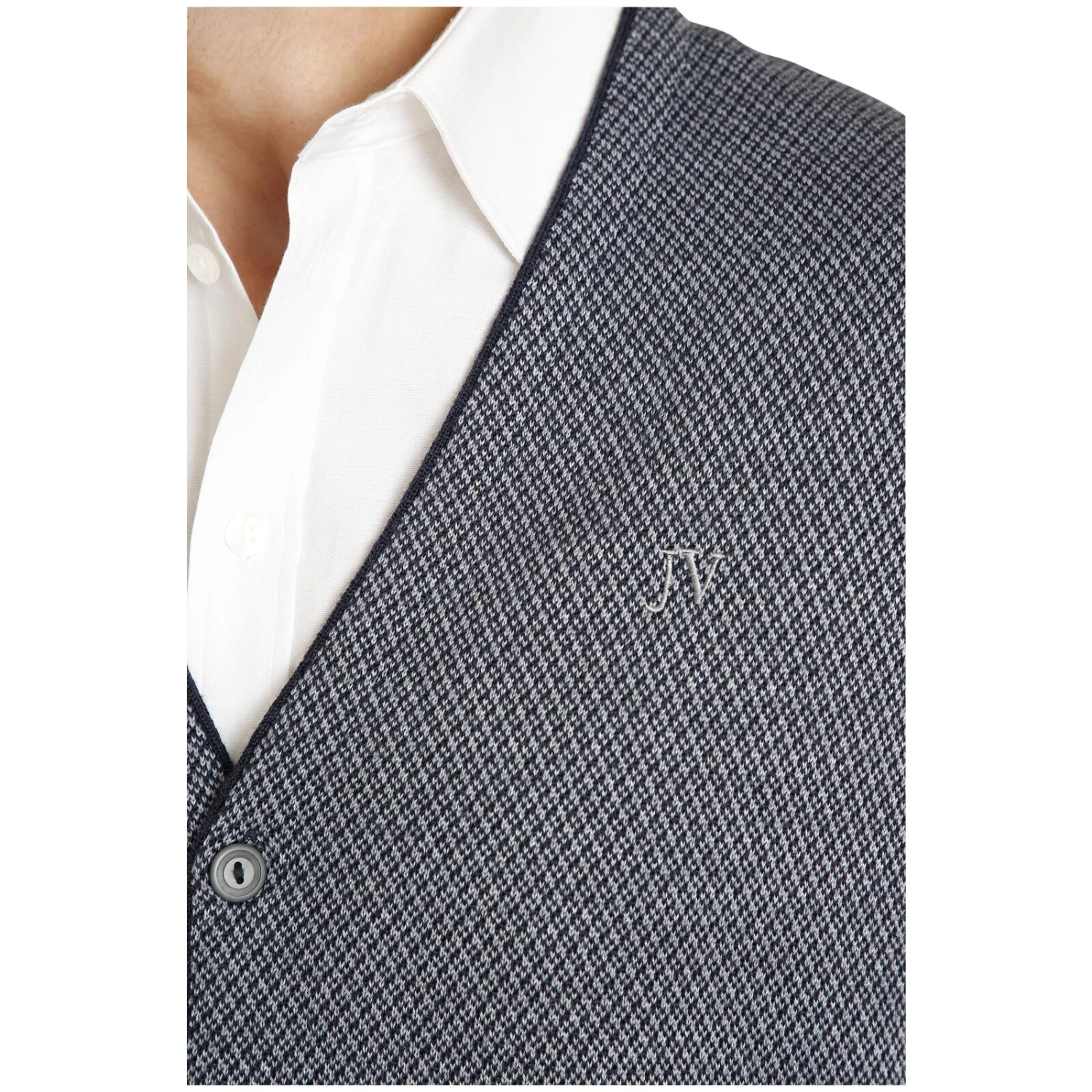 Strickweste TANE Blau Gemustert 4 Strickweste TANE Blau Gemustert – Bild 4