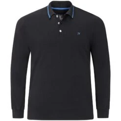 Langarm-Poloshirt ELLIS Schwarz