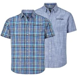 Doppelpack Hemd DANKWARD Blau Kariert