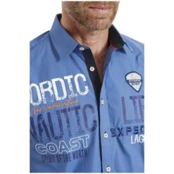 Kurzarmhemd BALDEM Blau -Jan Vanderstorm server 2023