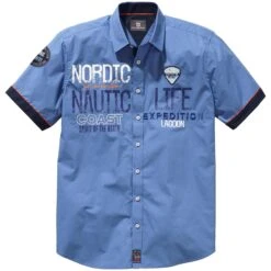 Kurzarmhemd BALDEM Blau -Jan Vanderstorm server 2027