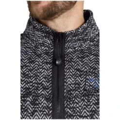 Strickfleecejacke KOLMUND Schwarz -Jan Vanderstorm server 2035