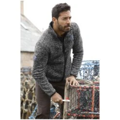 Strickfleecejacke KOLMUND Schwarz -Jan Vanderstorm server 2037