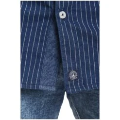 Kurzarmhemd NALLE Dunkelblau Gestreift -Jan Vanderstorm server 2041