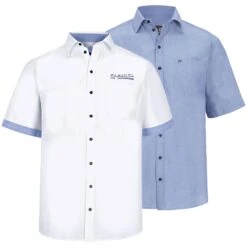 Doppelpack Hemd EVIN Weiß Hellblau