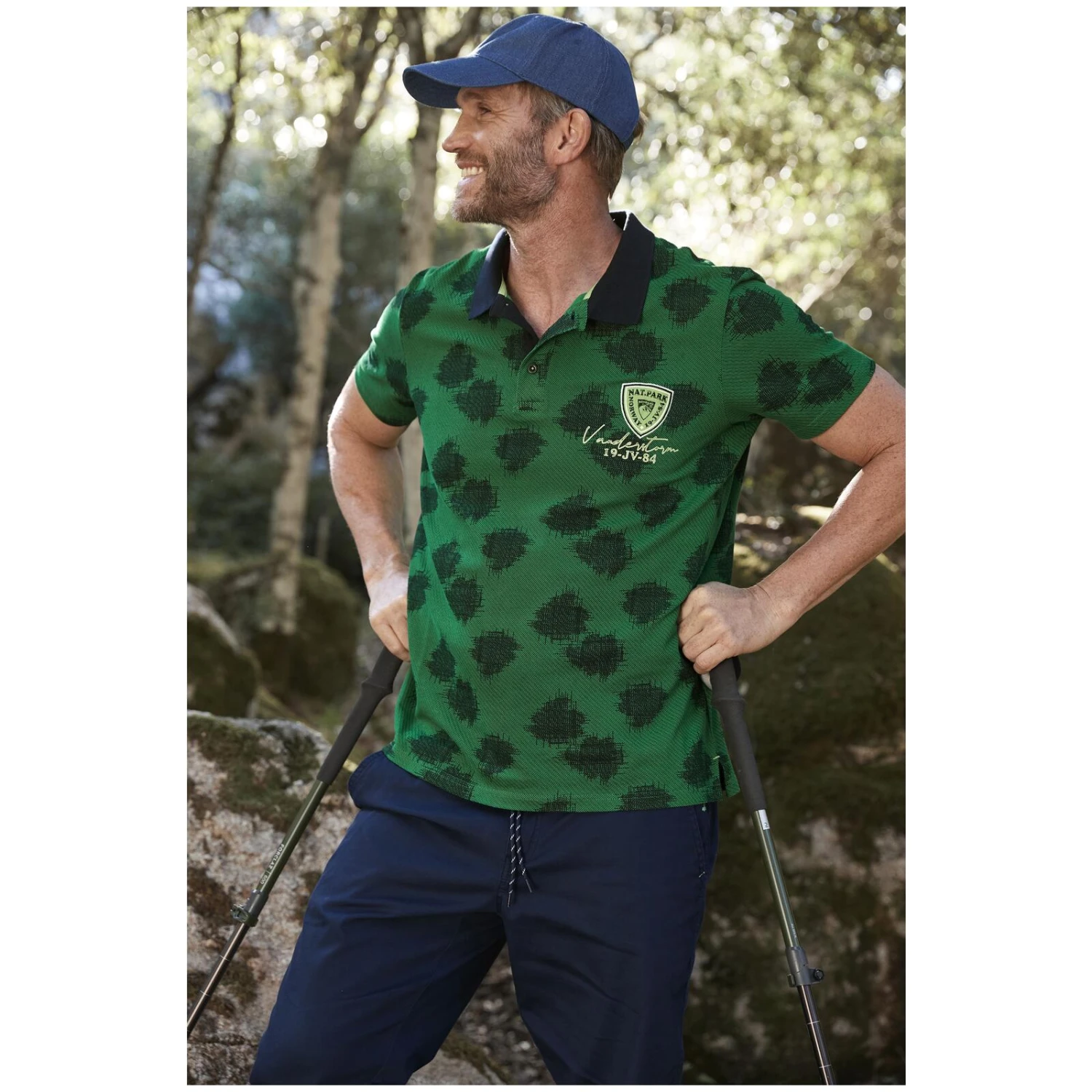 Poloshirt BEINT Grün Gemustert 9 Poloshirt BEINT Grün Gemustert – Bild 9