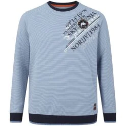 Jan Vanderstorm 31 Sweatshirt IJAN Blau Gestreift