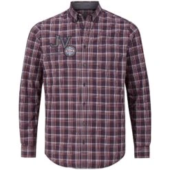 Hemd WERNULF Dunkelrot Kariert