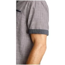 Kurzarmhemd MILOS Dunkelrot Gestreift -Jan Vanderstorm server 2192