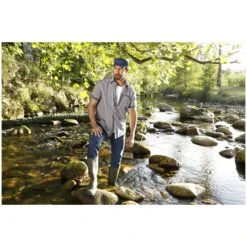 Kurzarmhemd MILOS Dunkelrot Gestreift -Jan Vanderstorm server 2193