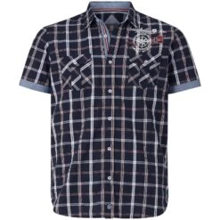 Kurzarmhemd BERTY Dunkelblau Kariert