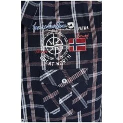 Kurzarmhemd BERTY Dunkelblau Kariert -Jan Vanderstorm server 2293