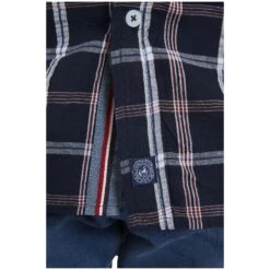 Kurzarmhemd BERTY Dunkelblau Kariert -Jan Vanderstorm server 2297