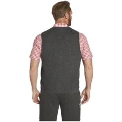 Strickweste RUTMAR Dunkelgrau Melange -Jan Vanderstorm server 2324