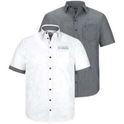 Doppelpack Hemd EVIN Weiß Grau