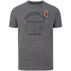 T-Shirt GAURI Dunkelgrau Melange