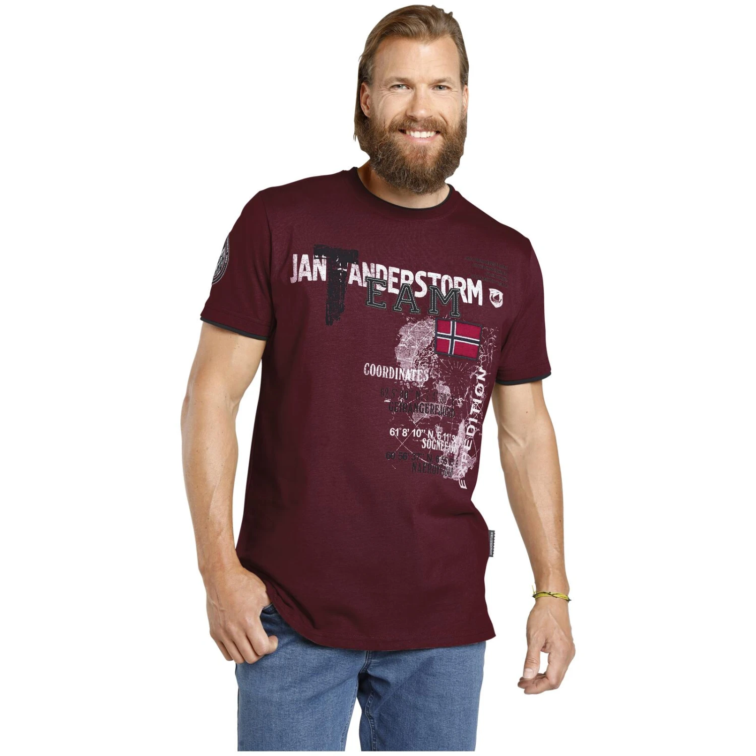 T-Shirt SÖLVE Dunkelrot 2 T-Shirt SÖLVE Dunkelrot – Bild 2