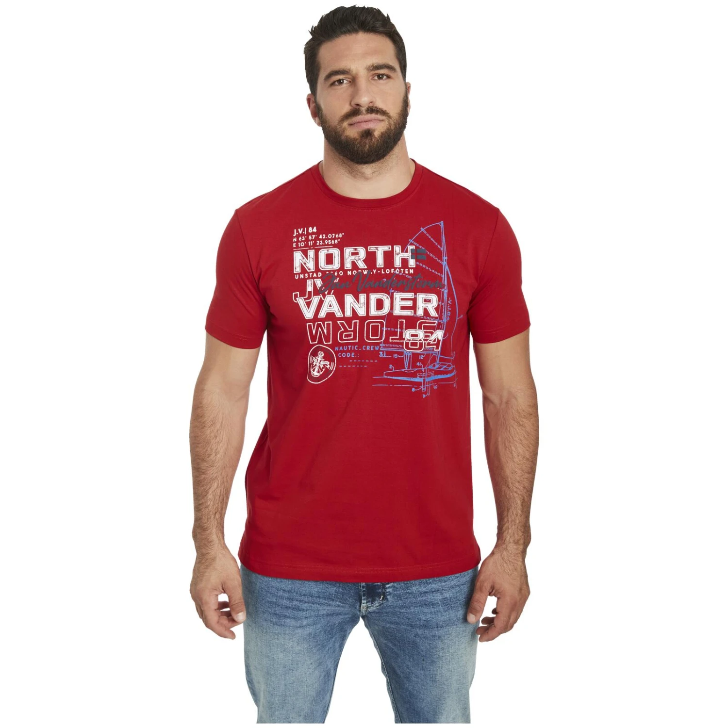 T-Shirt FRIMANN Rot 2 T-Shirt FRIMANN Rot – Bild 2