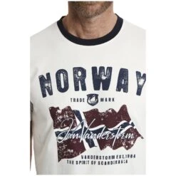 Doppelpack T-Shirt TORAN Wollweiß Dunkelrot -Jan Vanderstorm server 2607