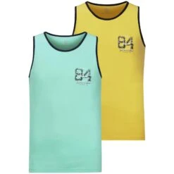 Doppelpack Tanktop SAKARI Gelb Mint