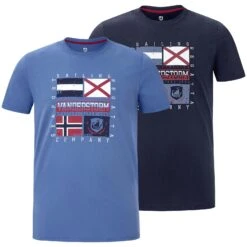 Doppelpack T-Shirt PREBEN Blau Dunkelblau