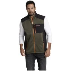 Outdoorweste ADALWOLF Oliv Schwarz -Jan Vanderstorm server 2929