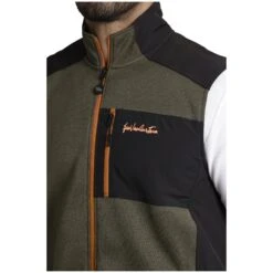 Outdoorweste ADALWOLF Oliv Schwarz -Jan Vanderstorm server 2931