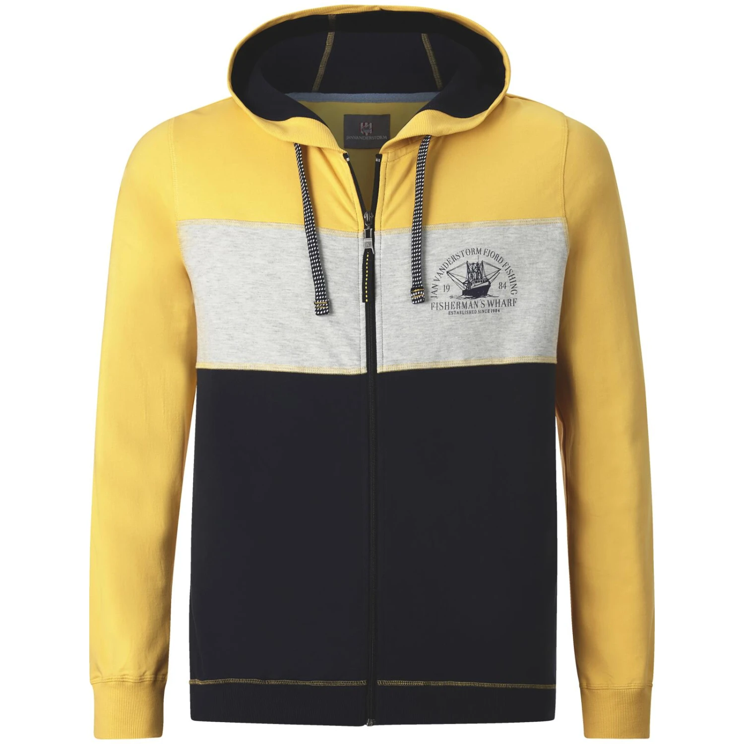Sweatjacke PAULHARD Gelb Dunkelblau 1 Sweatjacke PAULHARD Gelb Dunkelblau