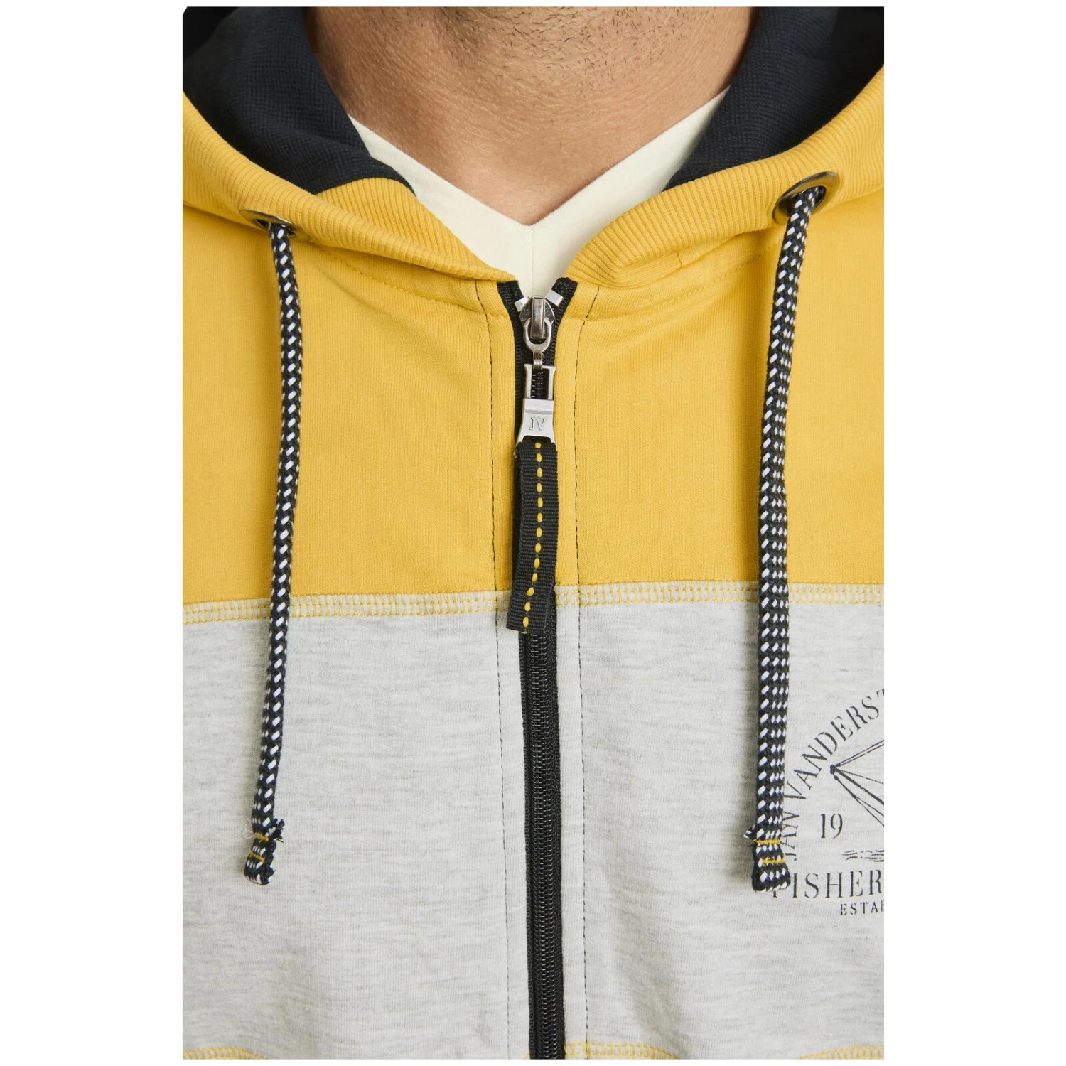 Sweatjacke PAULHARD Gelb Dunkelblau 6 Sweatjacke PAULHARD Gelb Dunkelblau – Bild 6