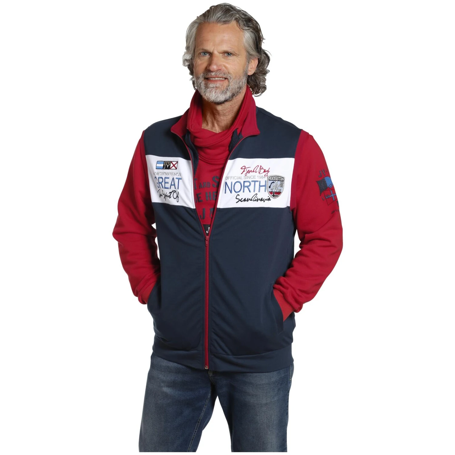 Sweatweste EJVIND Dunkelblau 2 Sweatweste EJVIND Dunkelblau – Bild 2