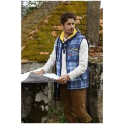 Steppweste WIDAR Blau Kariert -Jan Vanderstorm server 3171